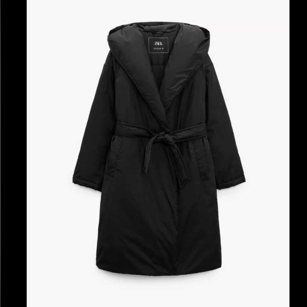 Zara Black Hooded Jacket